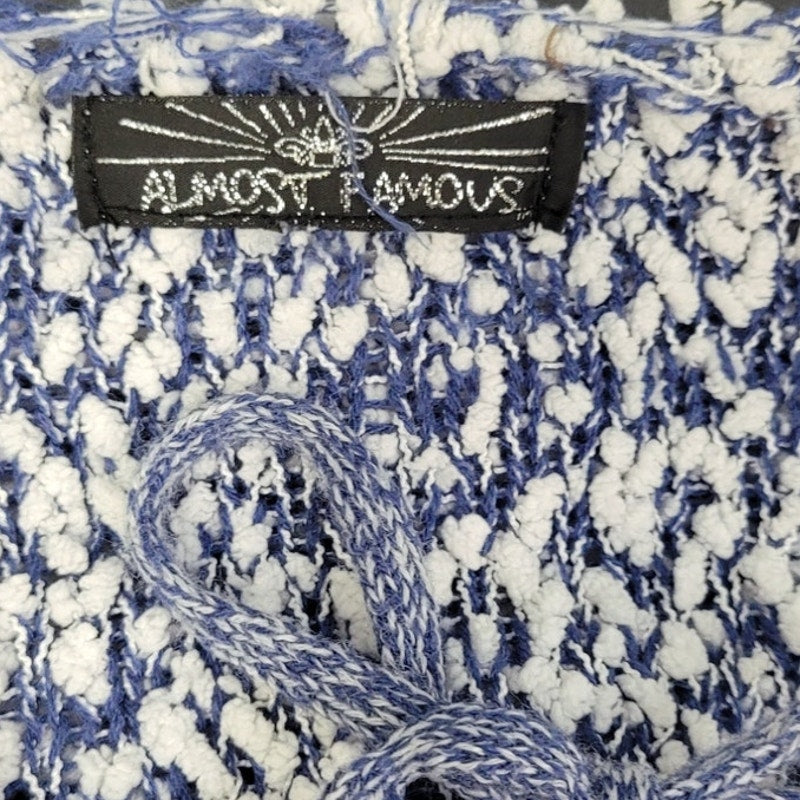 Almost Famous Womens 2X PolyAcrylic Long Sleeve V Neck Knit Hooded Sweater