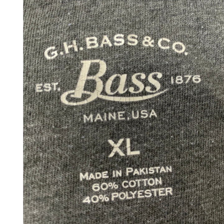 Lot of 2 GH Bass &amp; CO Knit Goods Mens XL Black Blue Waffled Long Sleeve Shirts