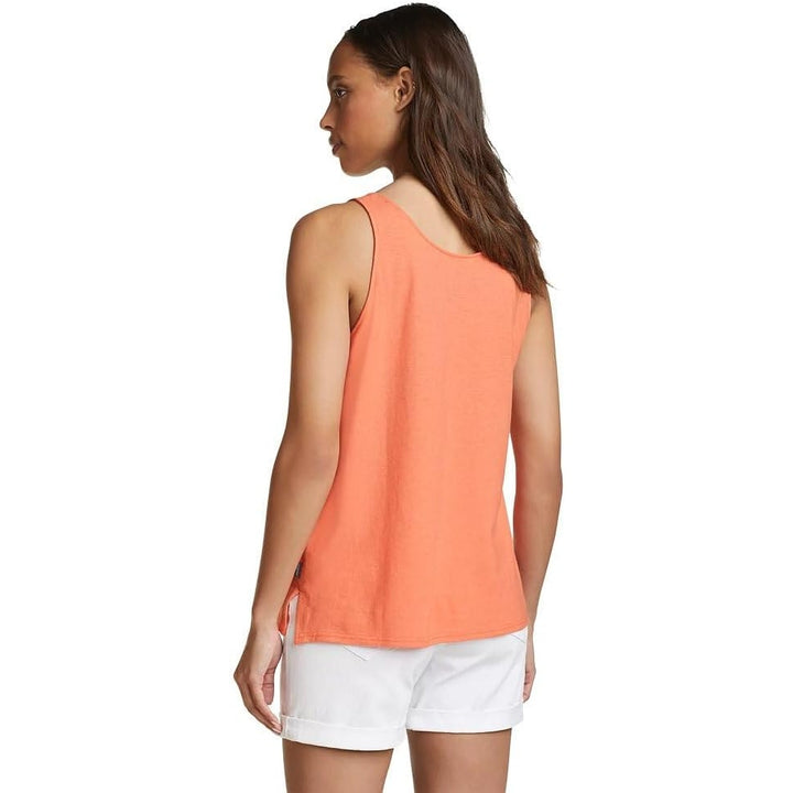 New Eddie Bauer Womens Dusty Coral Orange Hemplify Swing Hemp Blend Tank Top