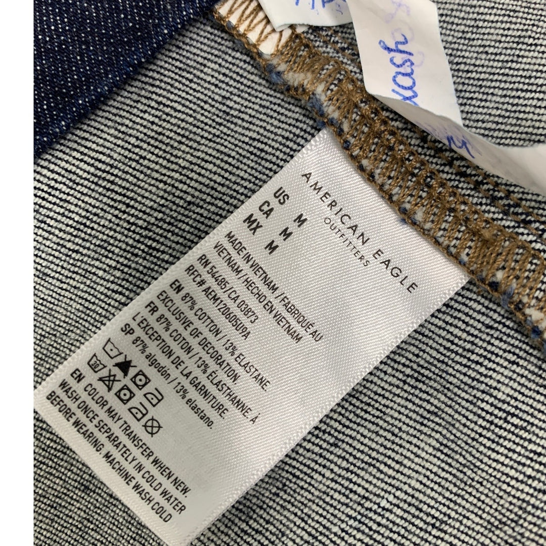 New American Eagle Womens Medium Sleeveless Open Back Denim Sheath Dress