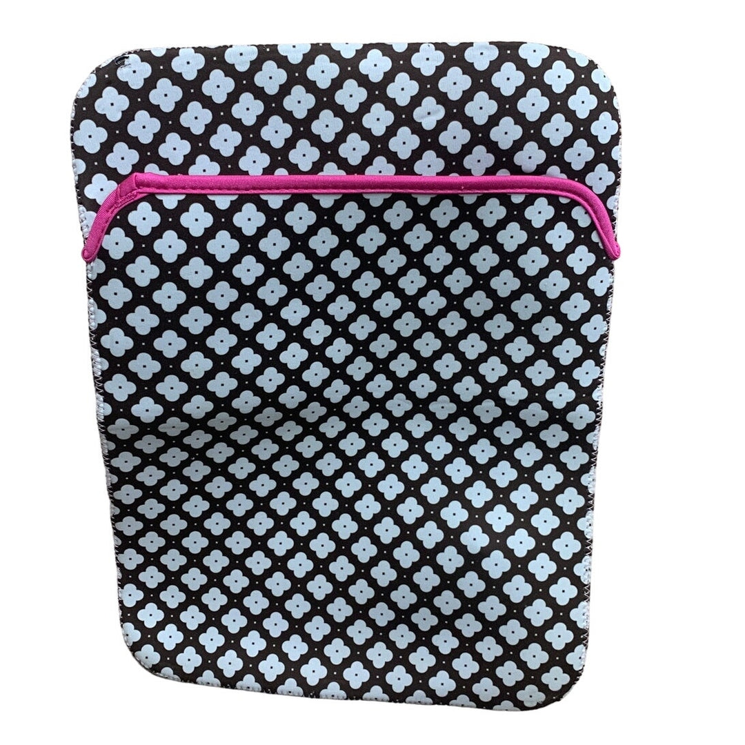 The Macbeth Collection Floral 1960s Print Reversible Neoprene Laptop Sleeve Case