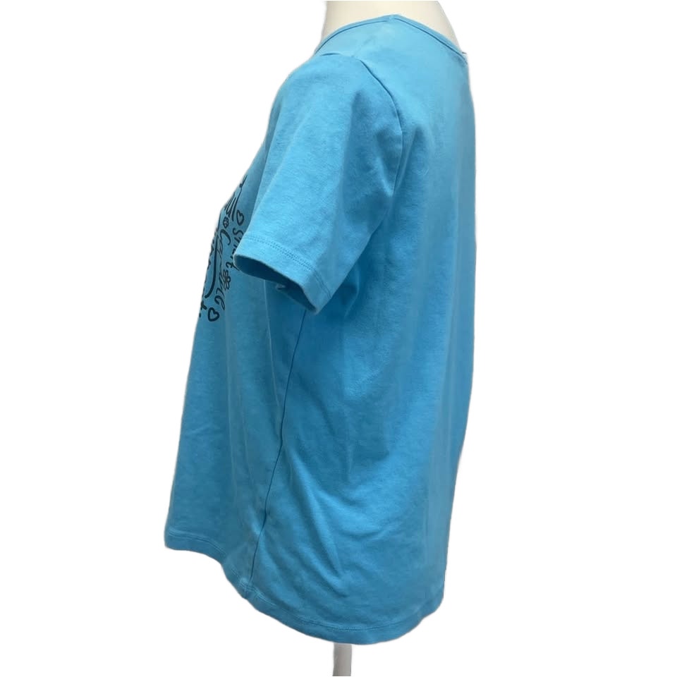 Hand Printed Upcycled Womens XXL Mothers Day Love Caring Happy Forgiving Tee