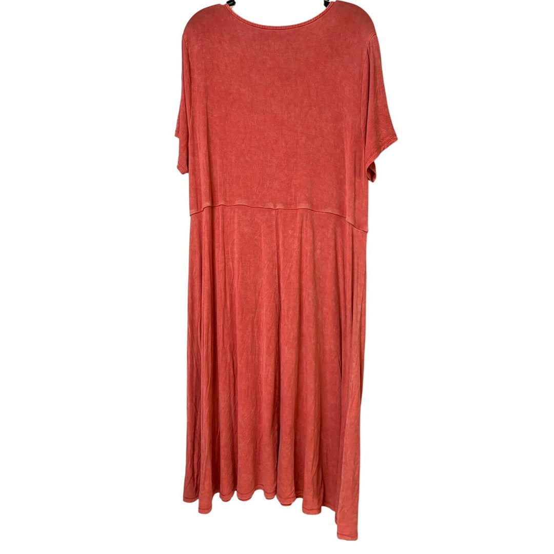 Torrid Womens Size 2 (18-20) Pink Super Soft Short Sleeve V Neck Flowy Dress