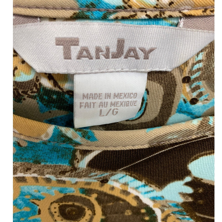 Lot of 3 TanJay Croft &amp; Barrow Womens Large Short Sleeve Floral Shirts Blouses