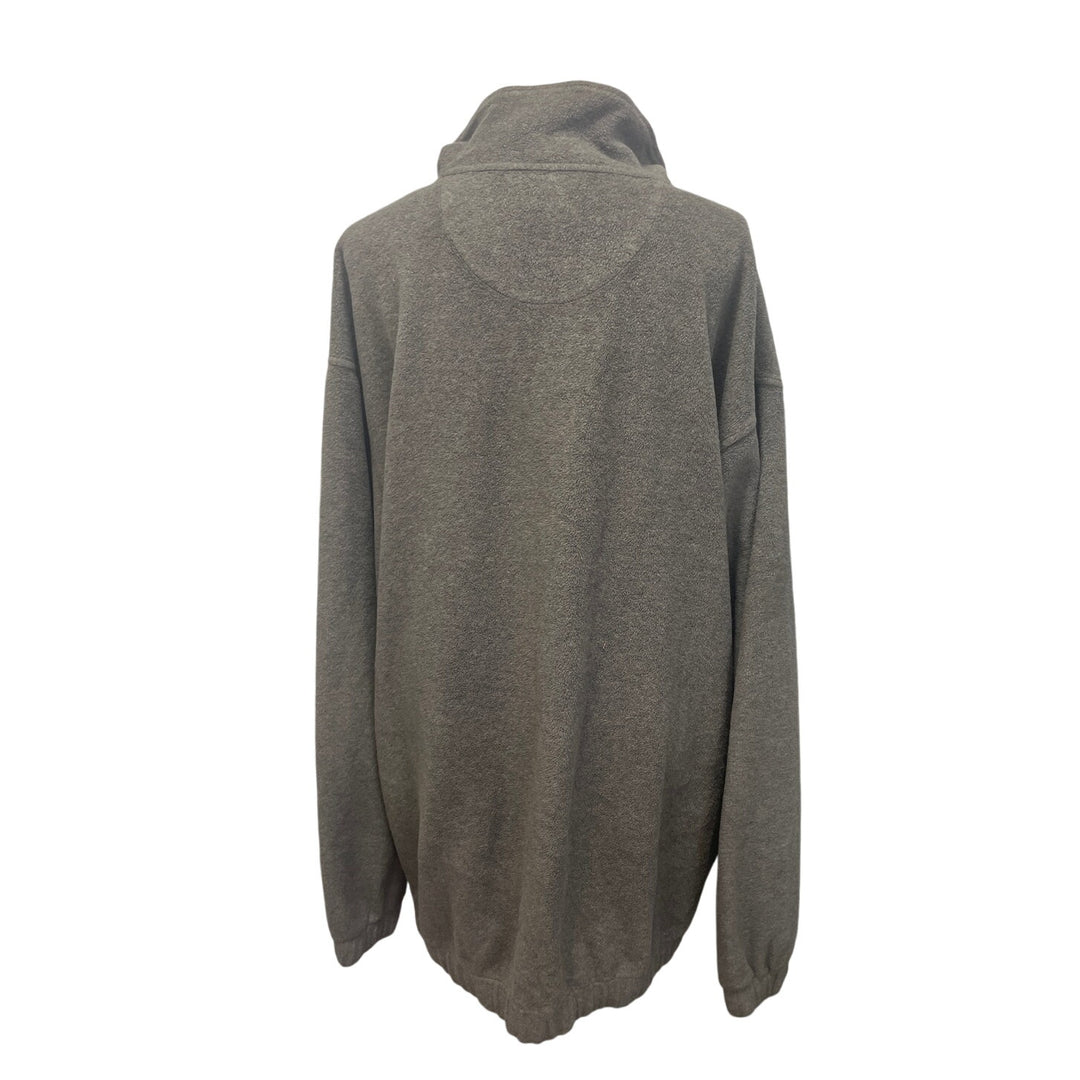 Ocean Pacific Mens 2XT Gray PolyRayon Long Sleeve Quarter Zip Fleece Pullover