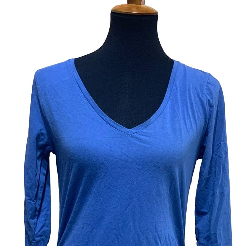 Old Navy Maternity Medium Fitted Long Sleeve Side Gathered Stretch Cotton Tee