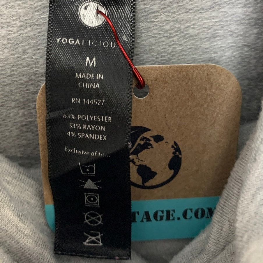 Upcycled Hand Printed Womens Medium Minnesota Rebel Bird Anti-Ice Sweatshirt