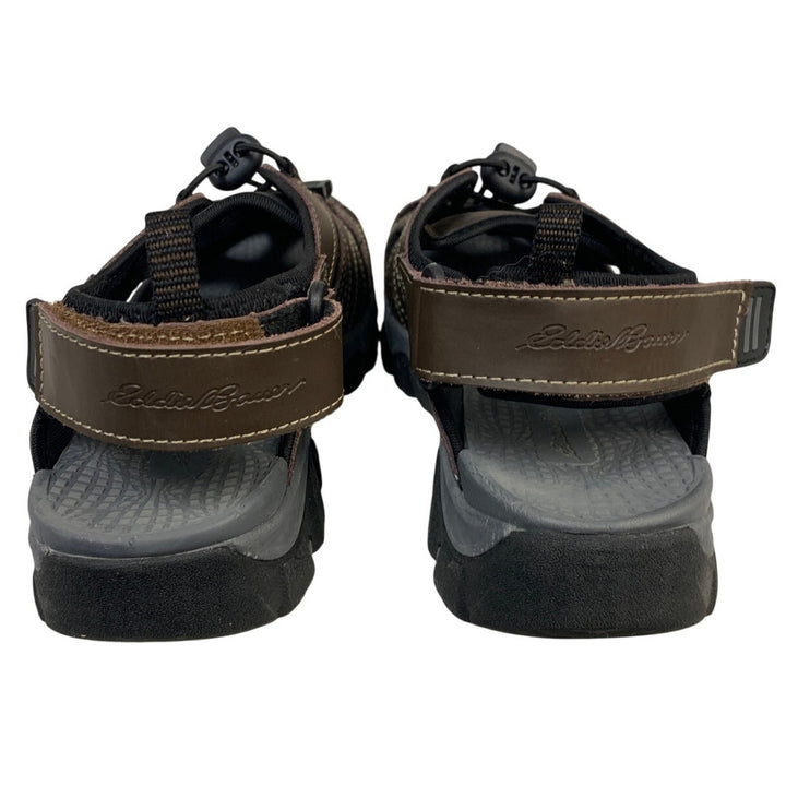 Eddie Bauer Mens Size 9 Brown Sandal Drawstring Lace Adjustable Strap Sandals