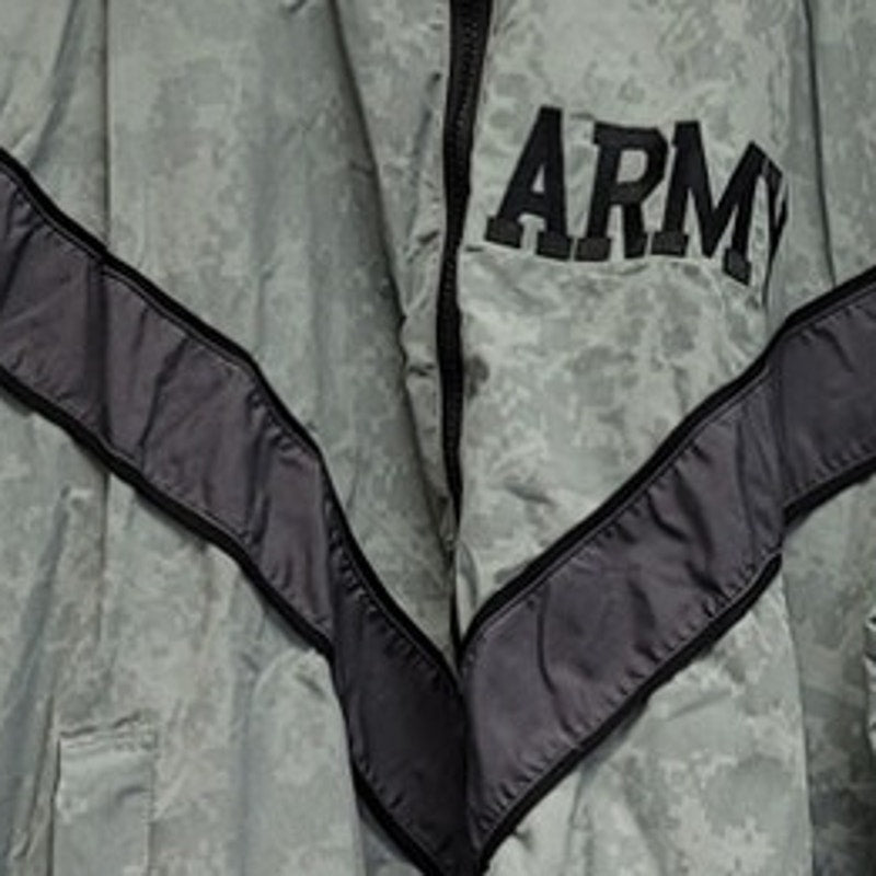 Army Mens Medium 100% Nylon Long Sleeve Full Zip Lined Jacket w Armpit Zippers