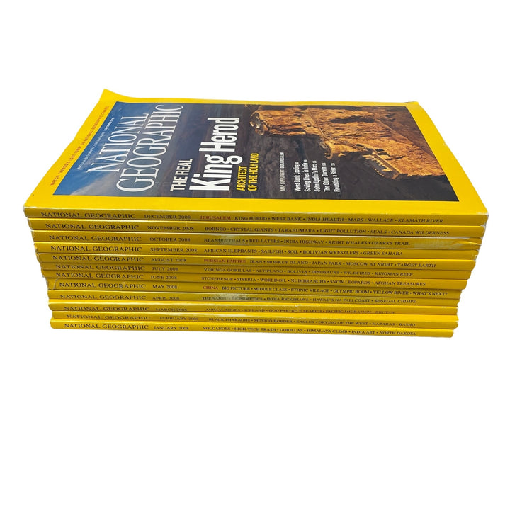 2008 National Geographic Magazine FULL Year 12 Issues W Maps Supplements