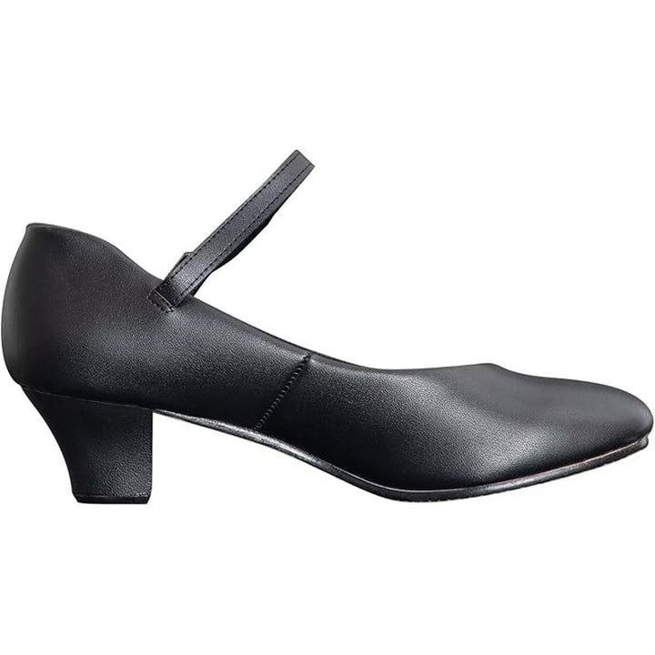 Arcliber Womens Size 8.5 Black Faux Leather 2" Heel Round Toe Stage Dance Shoes