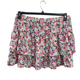 New Universal Thread Womens XXL 100% Rayon Short Floral Double Ruffle Skirt