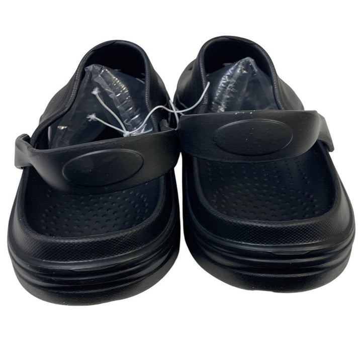 New Mens Size 10 Black Clog Sandal Round Toe Slip On Garden Water Shoes