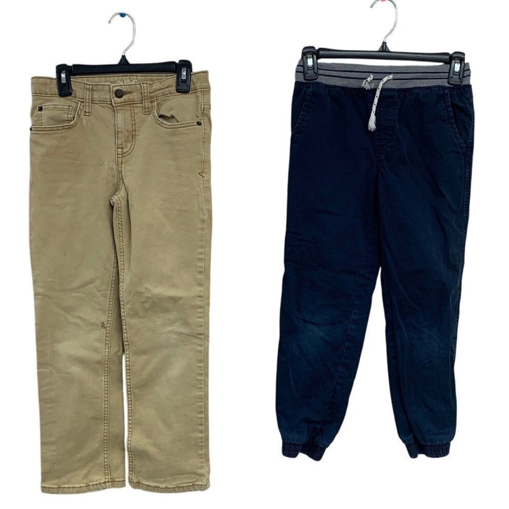 2 Cat &amp; Jack Boys Size 10 Stretch Adjustable Waist Straight Jeans Joggers