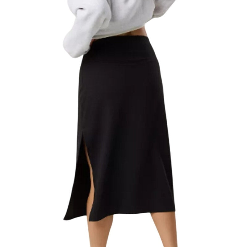 New OFFLINE By Aerie Womens Large Real Me XTRA Ribbed Midi Skirt w Side Slit