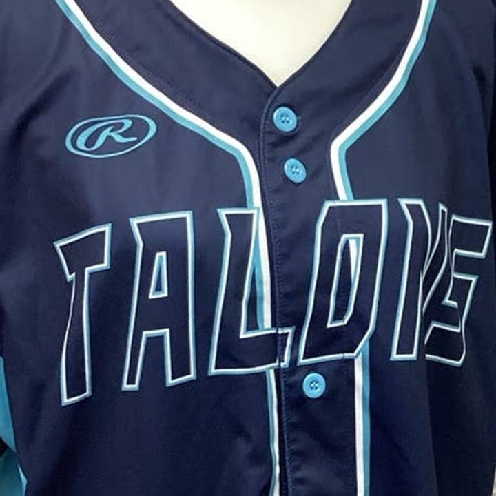 St Charles Missouri Talons Mens XL Button Down Rawlings Baseball Jersey Shirt