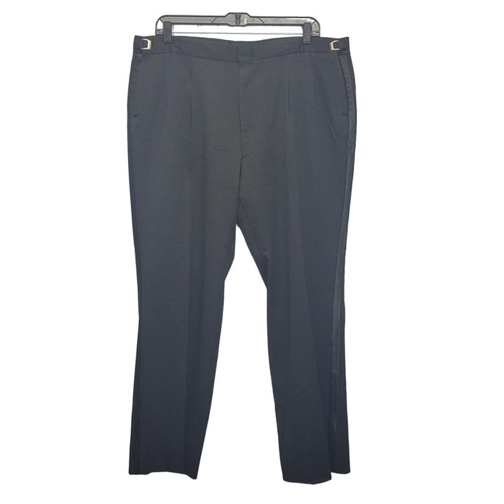 Vintage After Six Mens 42X32 Adjustable Waist Made In USA Pleated Front Pants