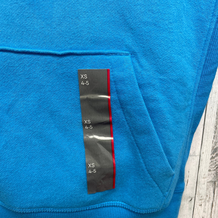 New Upcycled Hand Printed Kids XS 4/5 Dragonfly Sweatshirt Hoodie w Thumb Holes