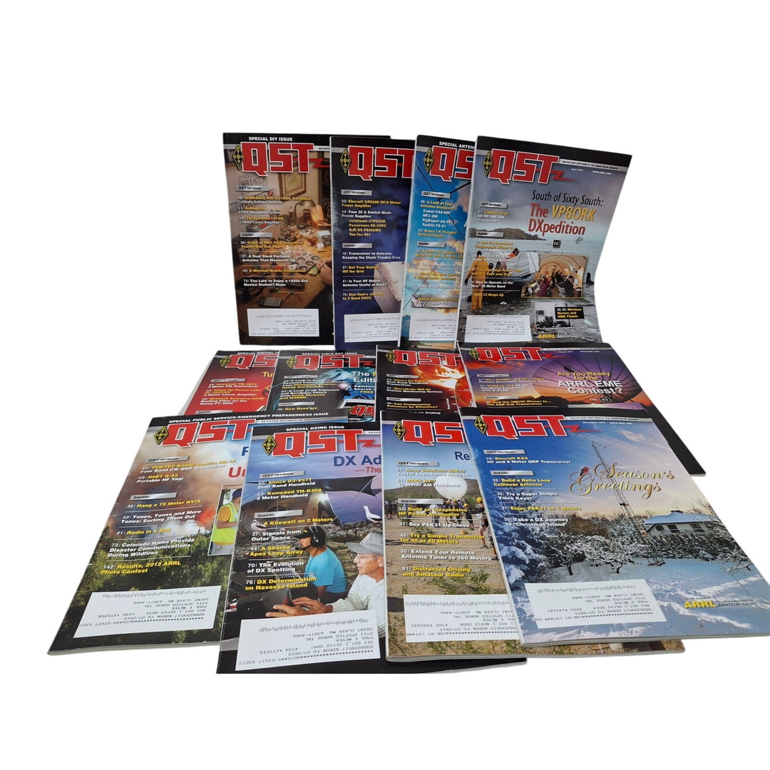 2012 QST National Assn Amateur Radio Magazine FULL Year 12 Issues Lot