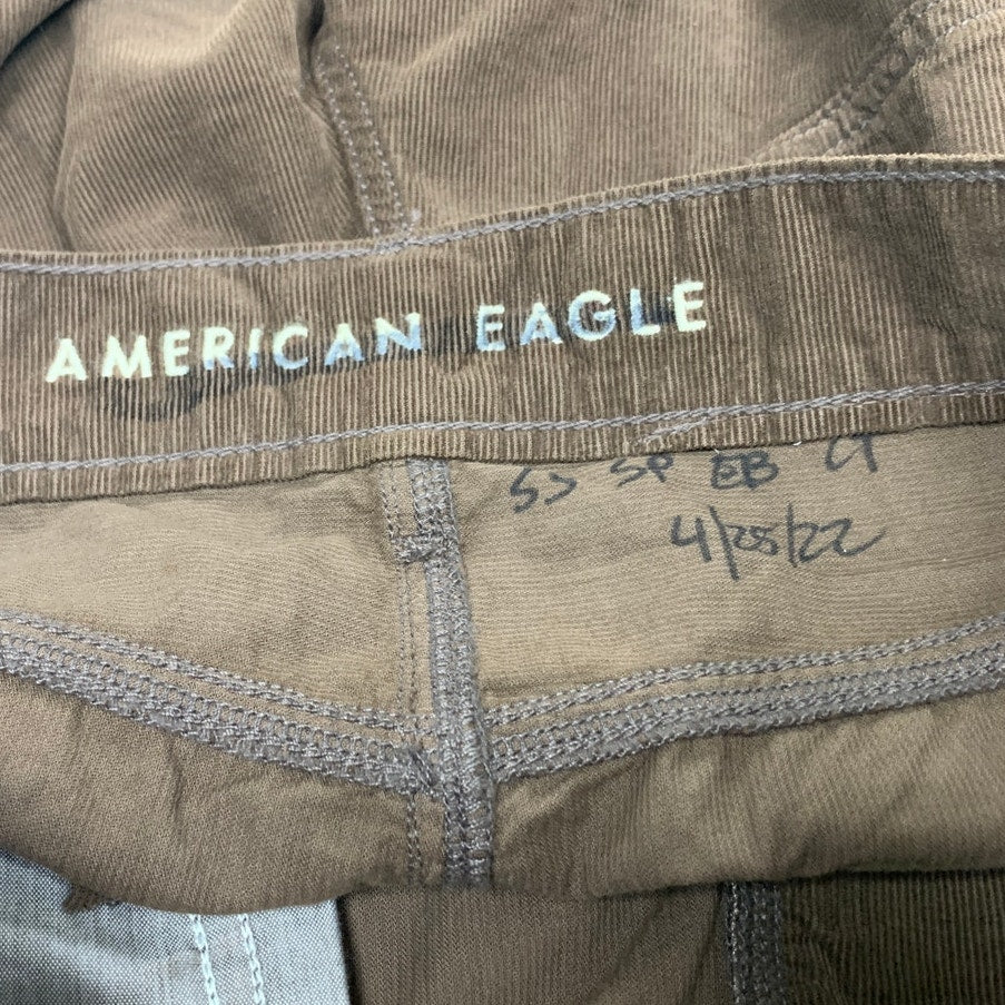 New American Eagle Womens Size 12 Cotton Blend Regular Dark Umber Corduroy Pants