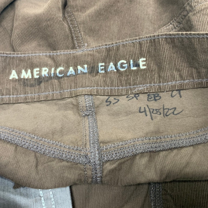 New American Eagle Womens Size 12 Cotton Blend Regular Dark Umber Corduroy Pants