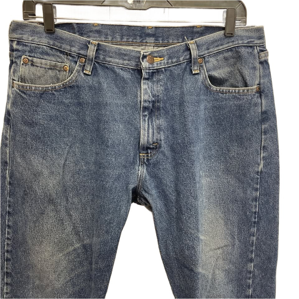 Lot of 2 Wrangler Mens 38 X 32 100% Cotton Medium Wash Denim Blue Jeans