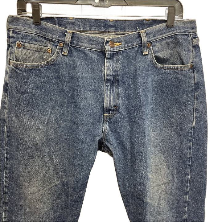 Lot of 2 Wrangler Mens 38 X 32 100% Cotton Medium Wash Denim Blue Jeans
