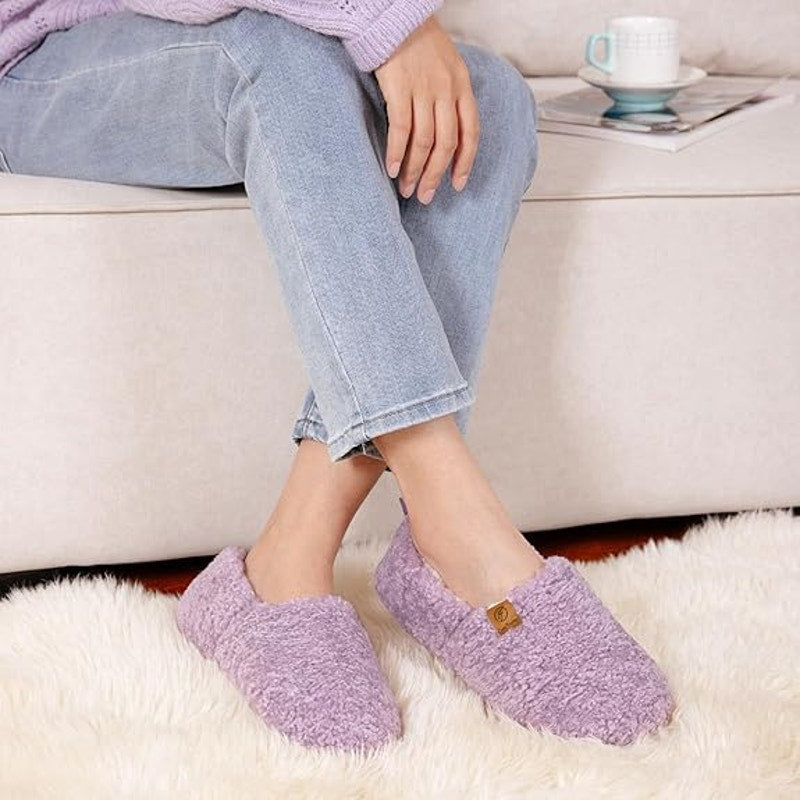 NWT New EverFoams Womens Size 8.5 Purple Slippers Soft Memory Foam House Shoes