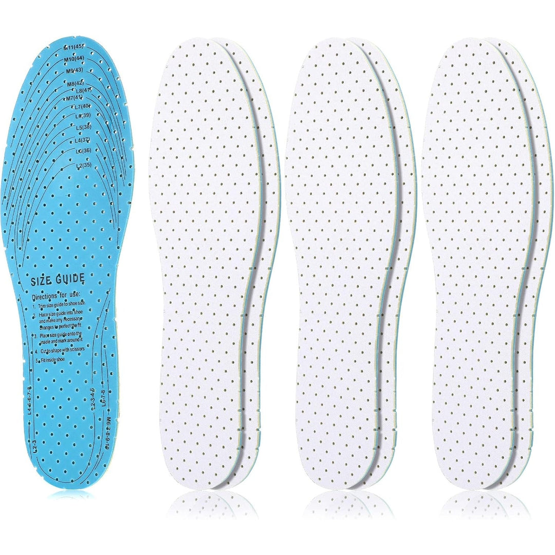 New Sintege 3 Pairs Breathable Soft Double Layer Latex Foam Shoe Insoles Inserts