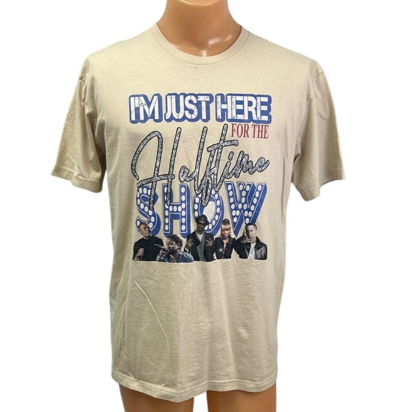 2022 Im Just Here For The Halftime Show Mens Large Short Sleeve Tee Shirt