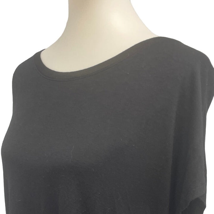 Free To Live Womens XL Black PolySpandex Short Sleeve Crew Neck Tee Shirt