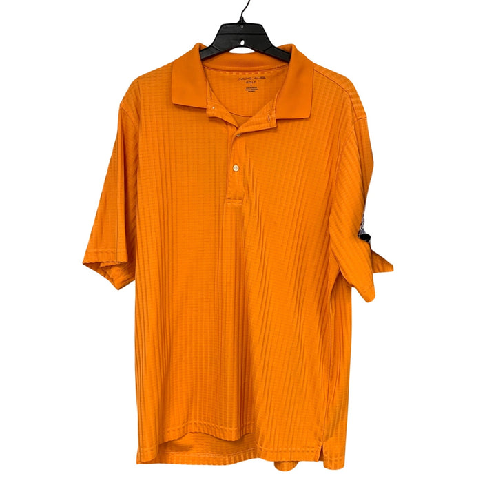 Lot of 2 Nicklaus Golf Arrow Mens Large Orange Floral Short Sleeve Polo Shirts