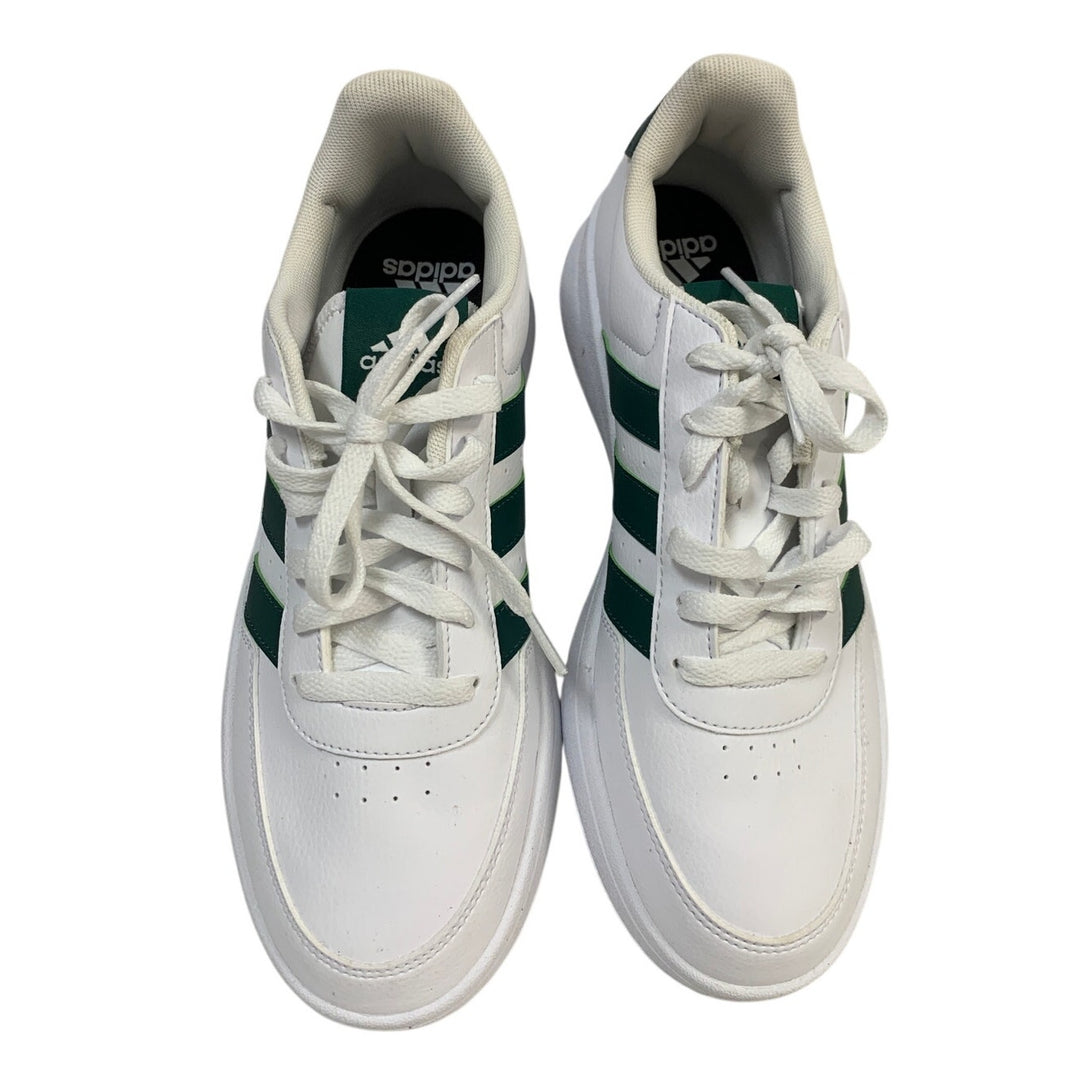 Adidas Mens Size 8 White Green Sneakers Lace Up Low Top Breaknet 2.0 Shoes