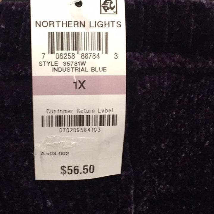 New Style &amp; Co 1X Super Soft Polyester Navy Blue Warm Crew Neck Pullover Sweater