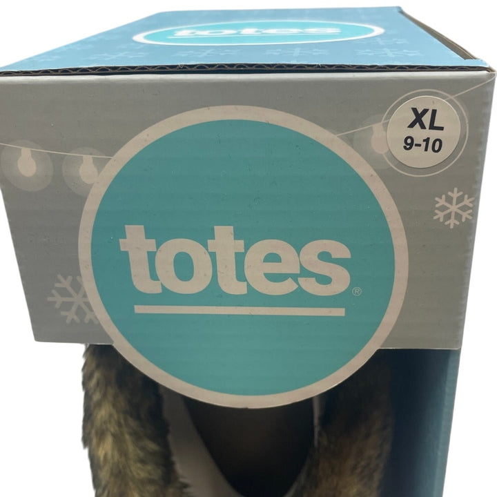New Totes Womens Size XL 9-10 Cozy Faux Fur Lined Slippers w Memory Foam