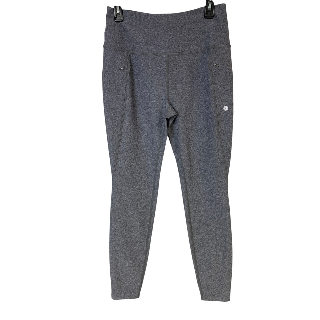New Eddie Bauer Womens Heathered Gray UPF 50+ Trail Tight Compression Leggings