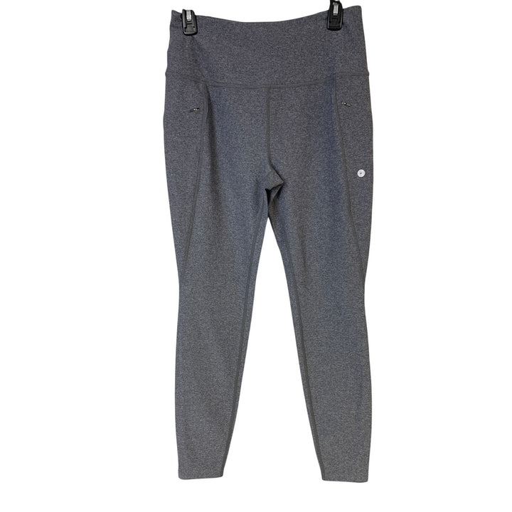 New Eddie Bauer Womens Heathered Gray UPF 50+ Trail Tight Compression Leggings