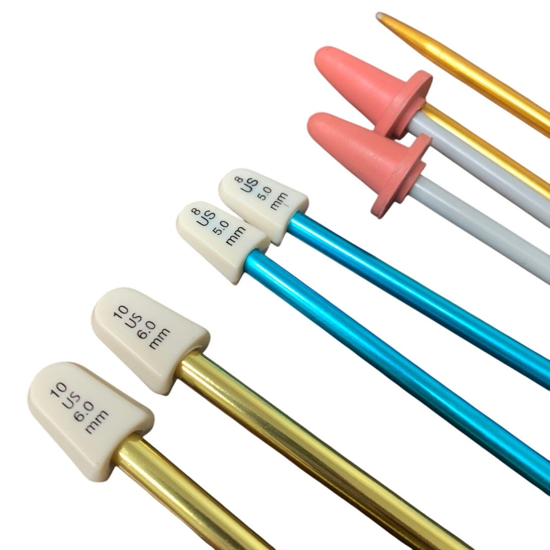 10+ Pairs Metal Plastic Vintage Knitting Needles Single Double Point Lot
