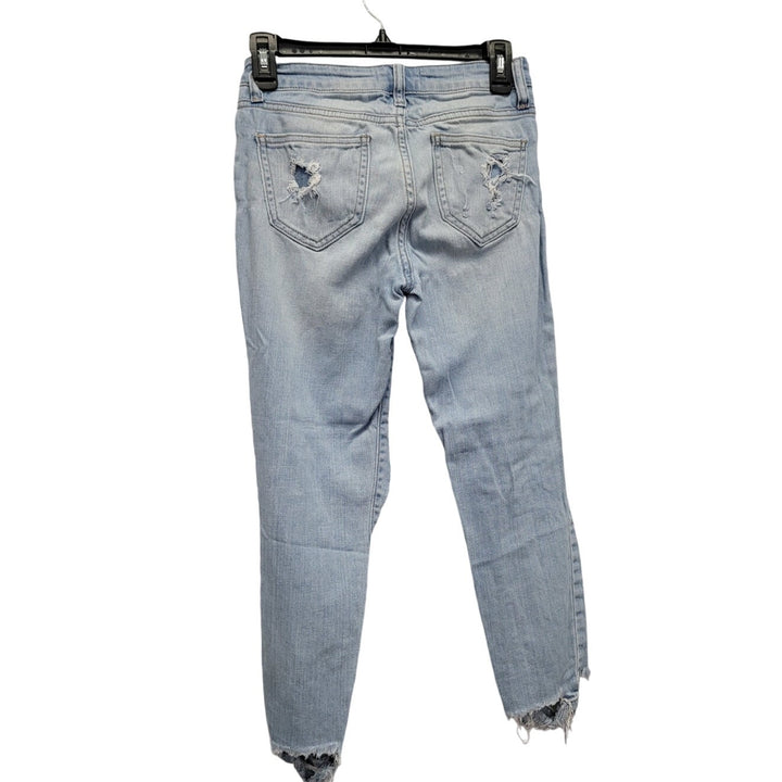 Cello Jeans Womens Size 0 Factory Distressed Factory Faded Denim Blue Jeans