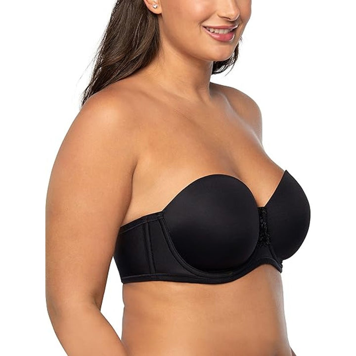 New Vanity Fair Womens 36C Black Back Smoothing Lightly Lined Strapless Bra