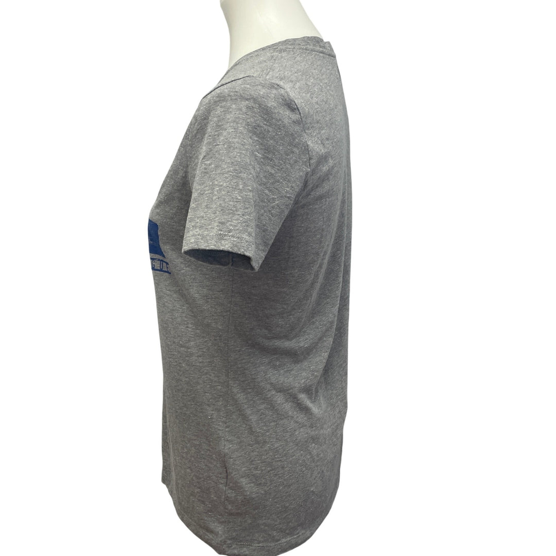 NHL St Louis Blues Hockey Womens Small Short Sleeve Cotton Blend VNeck Tee Shirt