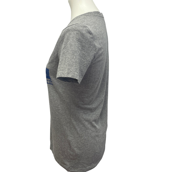 NHL St Louis Blues Hockey Womens Small Short Sleeve Cotton Blend VNeck Tee Shirt