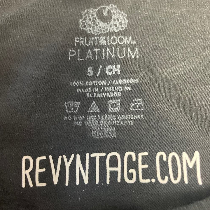 Hand Printed Upcycled Small Cotton Planet Earth Day Short Sleeve Crew Tee Shirt