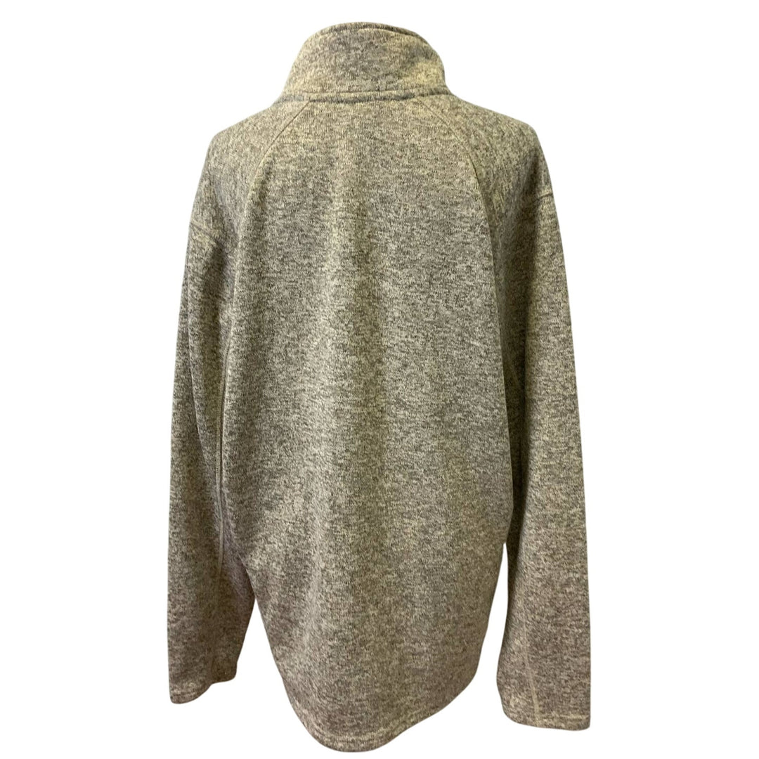 Eddie Bauer Mens XL Brown Long Sleeve Quarter Zip Polyester Pullover Sweater