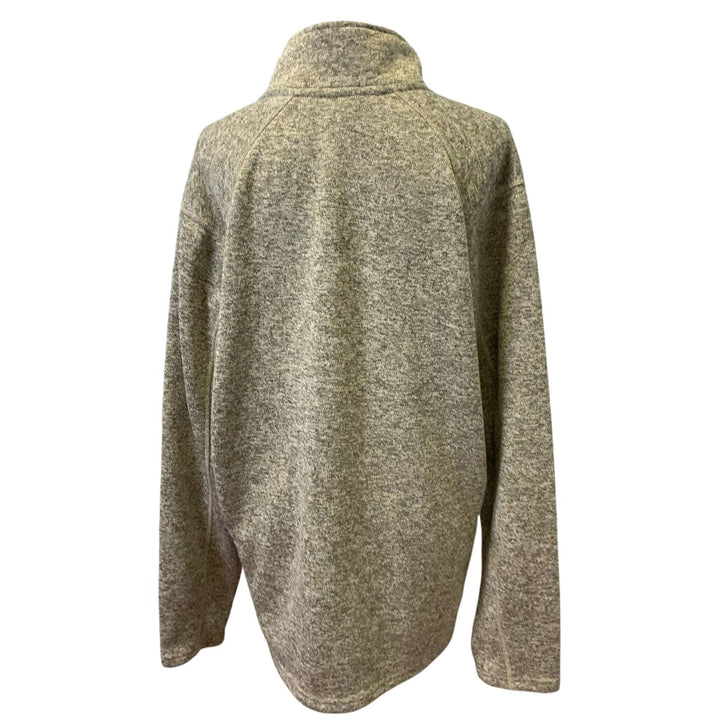 Eddie Bauer Mens XL Brown Long Sleeve Quarter Zip Polyester Pullover Sweater