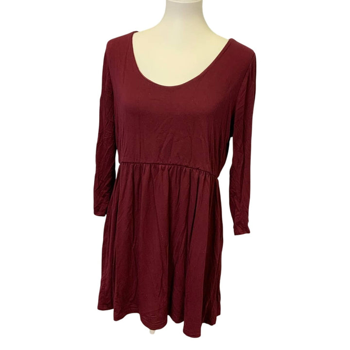 Motherhood Maternity 2X Long Sleeve Polyester Blend Scoop Neck Maternity Top
