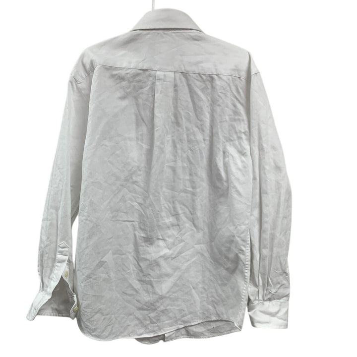 New Cat &amp; Jack Boys Medium PolyCotton Long Sleeve White Button Up Dress Shirt