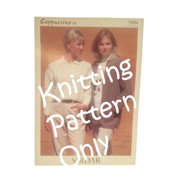 New Sirdar 5494 Cappuccino Double Knitting DK Jacket Cardigan Sweater Pattern