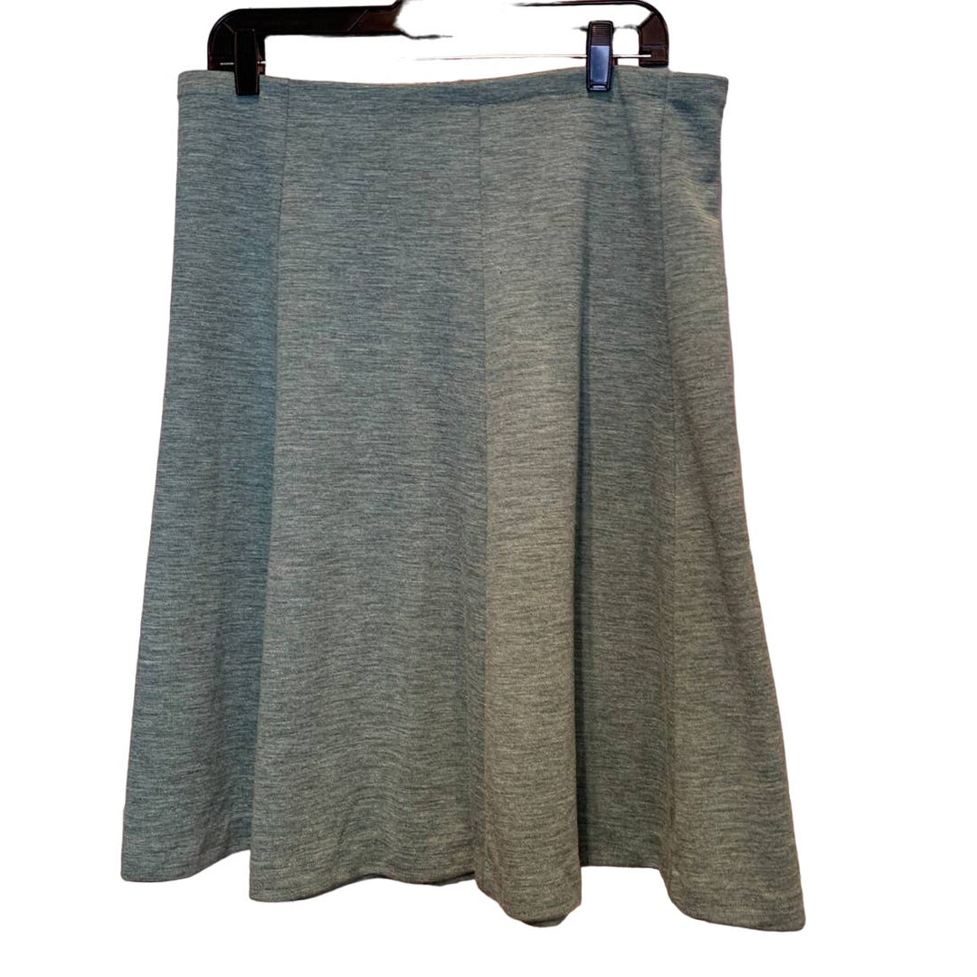Vintage Retro Bradley Size 15/16 A-Line Marled Polyester Wool Blend Flared Skirt