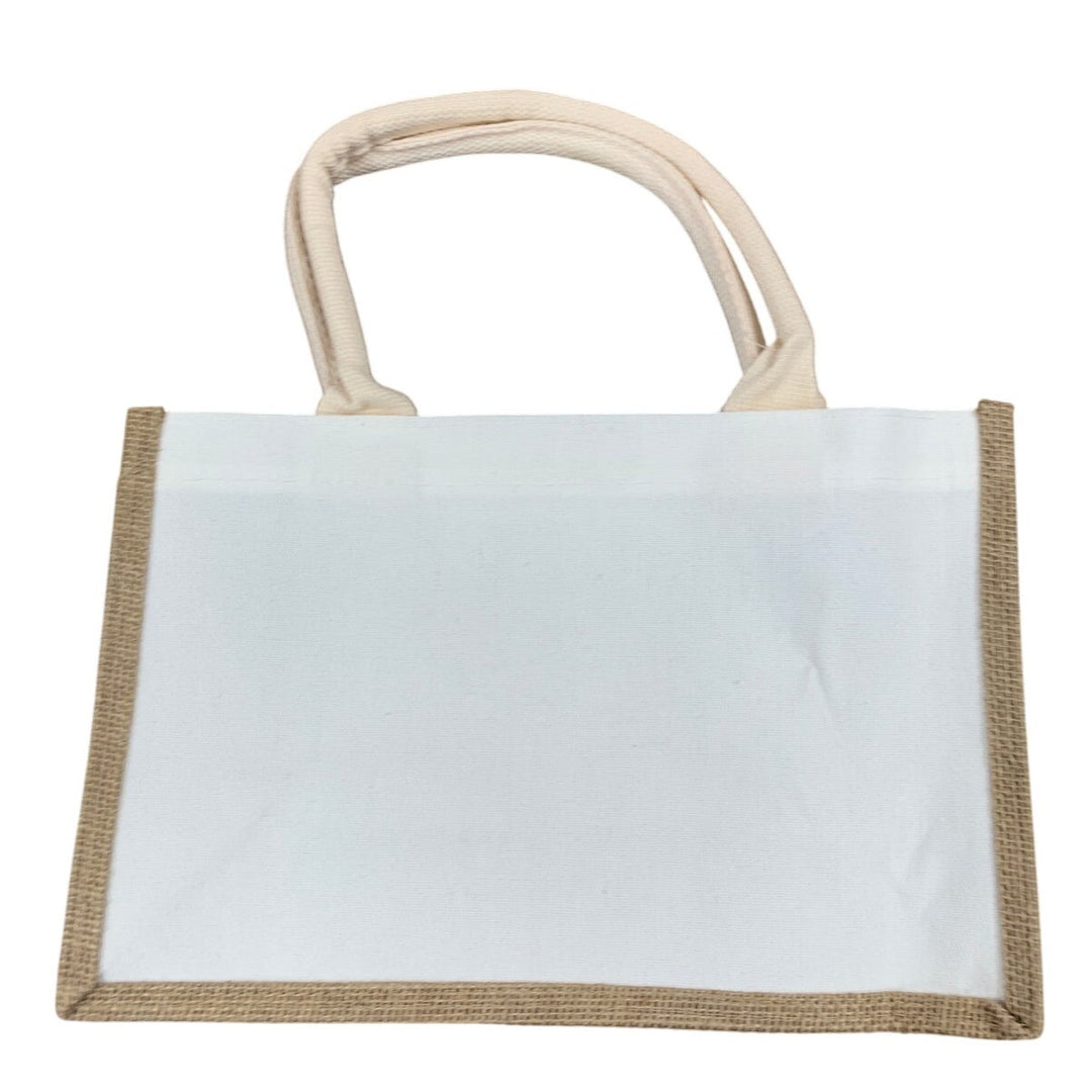 New Hand Printed Rainbow Equality Water Resistant Canvas Jute 2 Handle Tote Bag